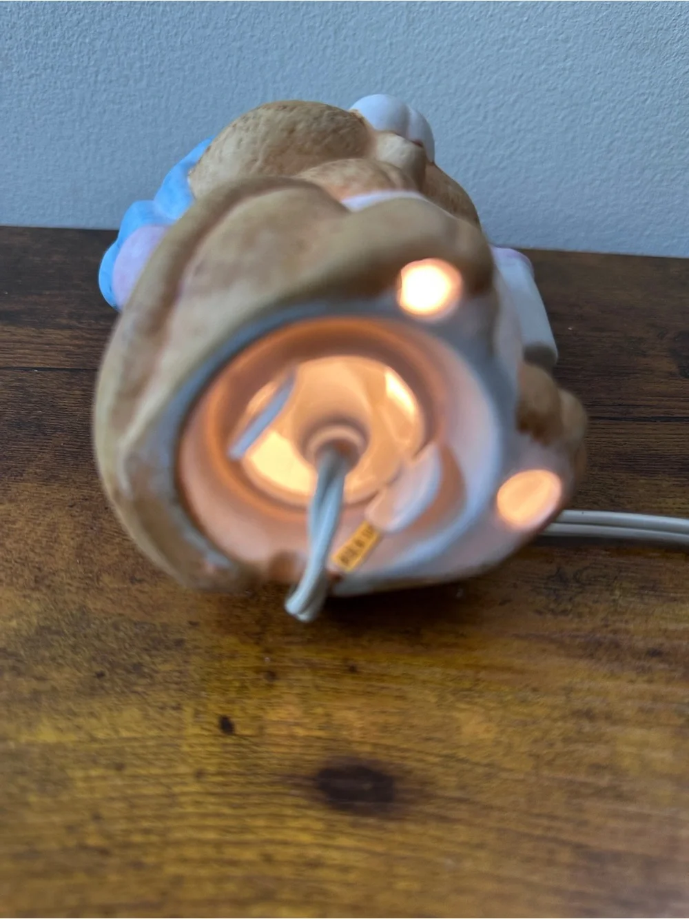 Vtg Ceramic Josef Originals Japan Sleepy Mouse Night Light With Candlestick Rare